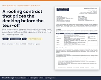 Roofing Contract template