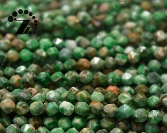 Green Grazy lace Agate Faceted Nugget Star Cut Beads, Diamond cut bead, Nugget beads, natural, gemstone, Agate beads,6mm, 15" full strand