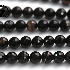 Black Banded Agate,faceted(128 faces) round beads,Aardonyx Agate,Striped Agate,Agate beads,natural,6mm 8mm 10mm for choice, 15&quot; full strand
