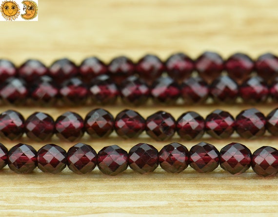 2/3/4mm 15 inch Strand Faceted Round Natural Garnet Beads – Crystals and  Clay Jewelry DIY