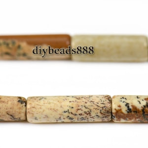 Picture Jasper,15 inch full strand Grade AB Picture Jasper smooth tube beads,column beads,cylinder beads 4x13mm