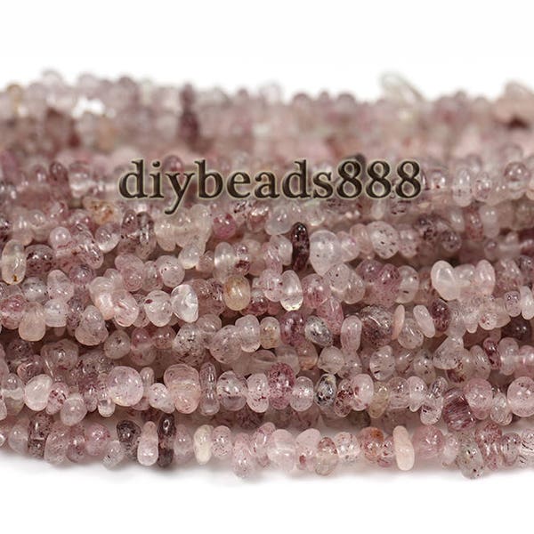 Strawberry Quartz,34  inch full strand natural Strawberry Quartz chip beads,irregular beads,nugget beads,crystal bead,4-6mm 5-8mm for Choice