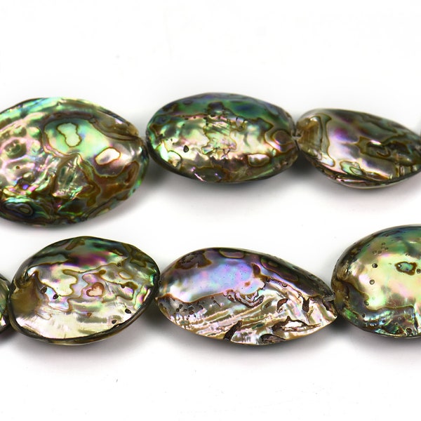 Abalone Shell Nugget Beads Beads,abalone original beads, Irregular Oval Beads, size for Choice,15" Full Strand