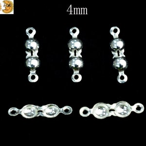 30 pcs Solid 925 Sterling Silver crimp bead tips, Knots  cover,clamshell bead,finding,jewelry finding,925 silver finding,4mm