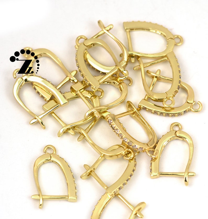 CZ Micro Pave Leverback Ear Hooks,GoldPlatinumRose GoldGun Black Plated,Copper Ear Hooks,Earring Hooks,Jewelry Component,12x17mm,5 pairs
