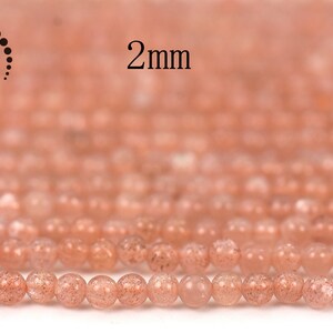 Sunstone smooth round beads,Grade A,natural,2mm 3mm,15&quot; full strand