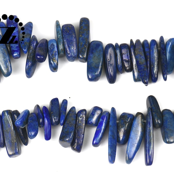 Lapis Lazuli smooth stick beads,chips beads,blue Lapis Lazuli,gemstone,diy,top drilled beads,13-20mm,15" full strand