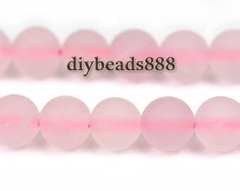 Rose Quartz,15 inch strand Grade A Rose Quartz matte round beads,frosted bead,Crystal Quartz,Crystal beads,6mm 8mm  for Choice