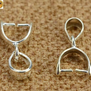10 Pcs Solid 925 Sterling Silver Pinch Bailsfindingjewelry - Etsy