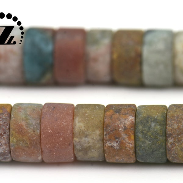 Ocean Jasper Matte Heishi spacer beads, Mixed color, gemstone,DIY beads,2x4mm 3x6mm for choice,15" full strand