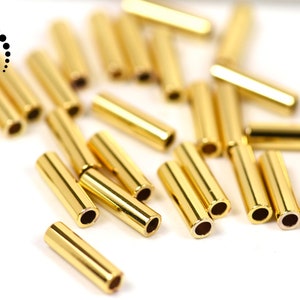 Brass Smooth Thin Tube Beads,Gold plated,Brass,Copper,Findings,Jewelry Components,Jewelry Making Tools,diy beads,2x9mm