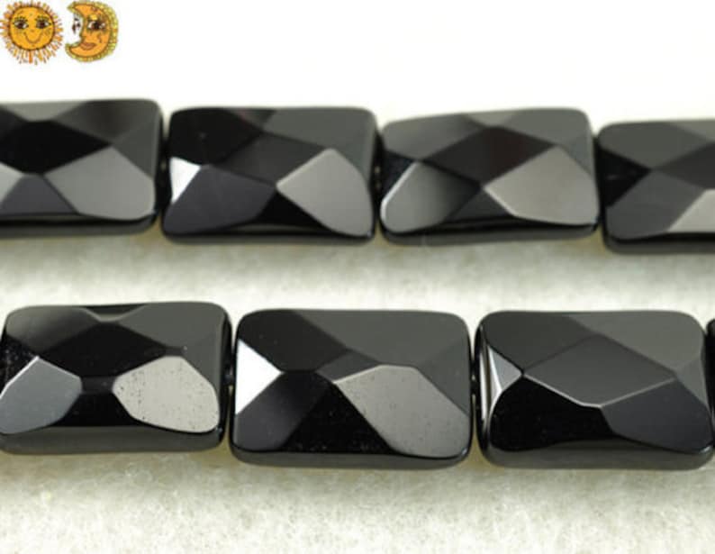 Black Onyx,15 inch full strand Black Onyx faceted rectangle beads,oblong shape beads 8x12mm 10x14mm 13x18mm 15x20mm 18x25mm for Choice