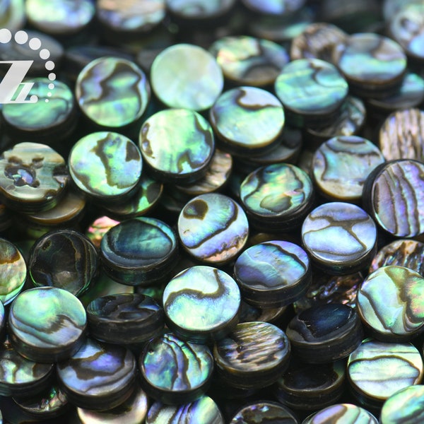 Abalone Muschel glatte flache Perle, rund,Regenbogen Abalone,natürlich,diy,6mm 8mm 10mm 12mm 14mm 16mm 18mm,15"