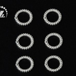 925 Sterling Silver,20 pcs solid 925 Sterling Silver closed Jump Rings,Twist Jump Rings,Round beads,Spacer Beads,7.5mm