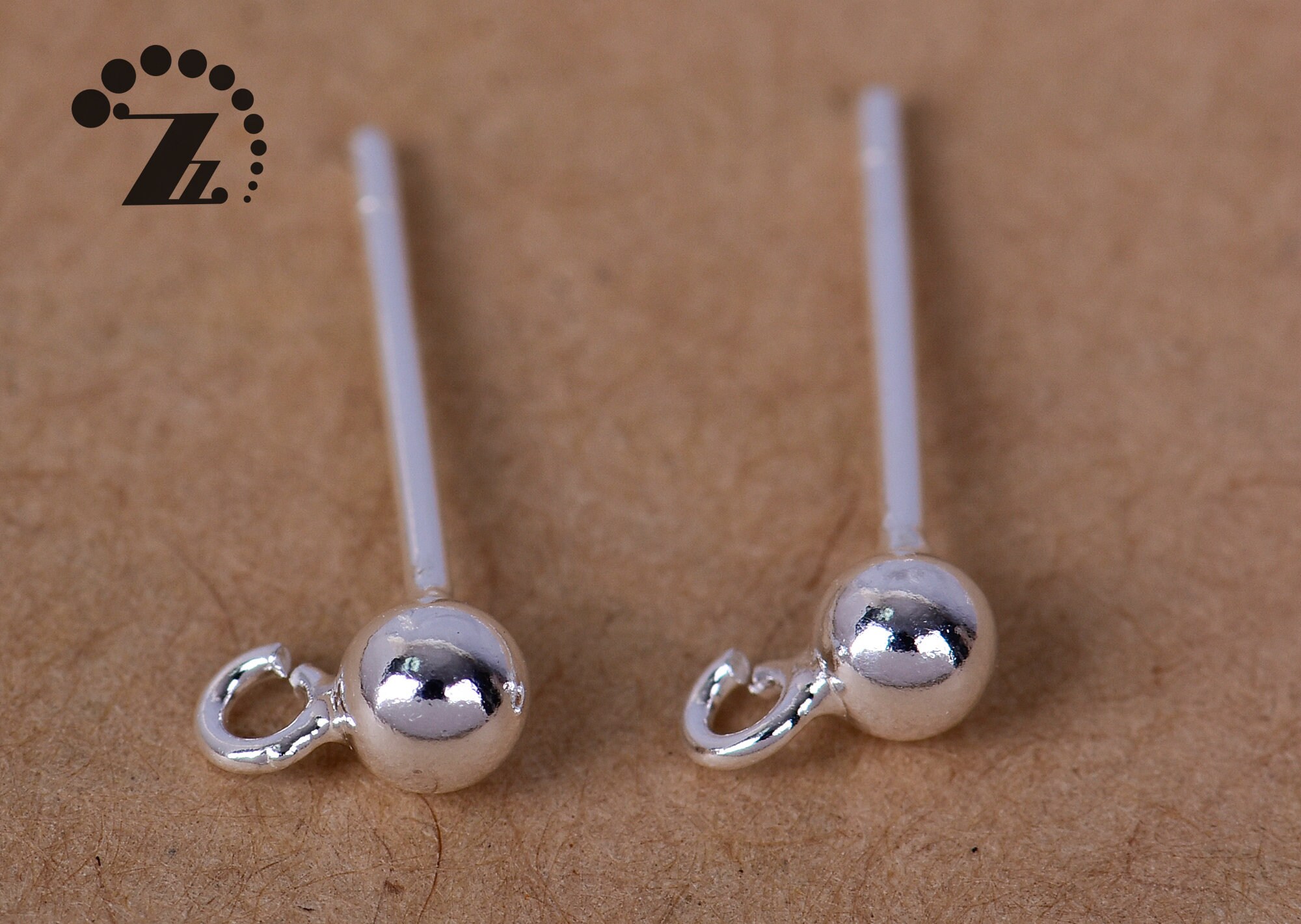 Orecchini A Perno Sfera 8Mm Lucidi In Argento 925 Rodio, Donna - Foto 9