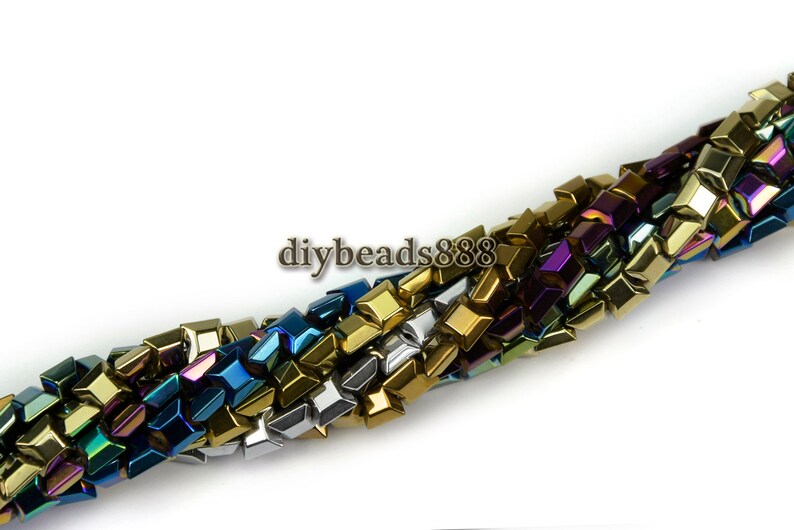 Hematite,15 inch full strand Hematite faceted square beads,cube beads,6x6mm,color for Choice