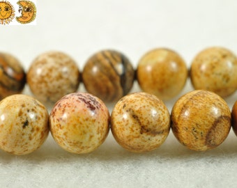 Jasper,15 inch full strand Picture Jasper smooth round beads 6mm 8mm 10mm 12mm 14mm for Choice