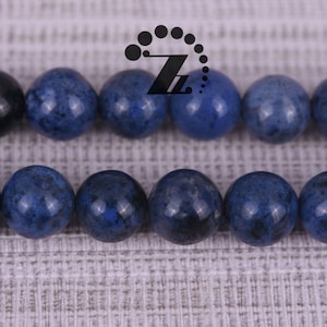 15 inch streng blauwe Dumortierite gladde ronde kralen 3mm 4mm 6mm 8mm 10mm voor keuze