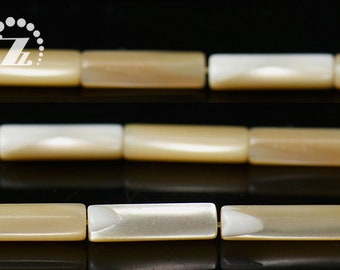 Yellow MOP smooth tube beads,column beads,cylinder beads,Mother Of Pearl,Shell,4x13mm,15" full strand