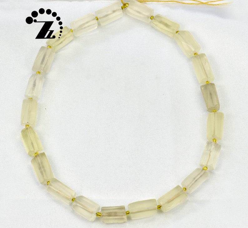 Lemon Quartz Faceted Nugget Tube,Nugget bead,Irregular bead,Crystal Quartz,Crystal bead,Natural,Gemstone,DIY,Jewelry making,15 full strand
