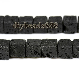 Black Lava cube beads,Lava beads,Lava Rock beads,6x6mm 8x8mm 10x10mm 12x12mm 14x14mm for choice,15&quot; full strand