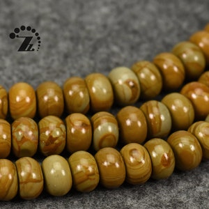 Fossilized Wood Jasper 6mm Smooth Round Beads
