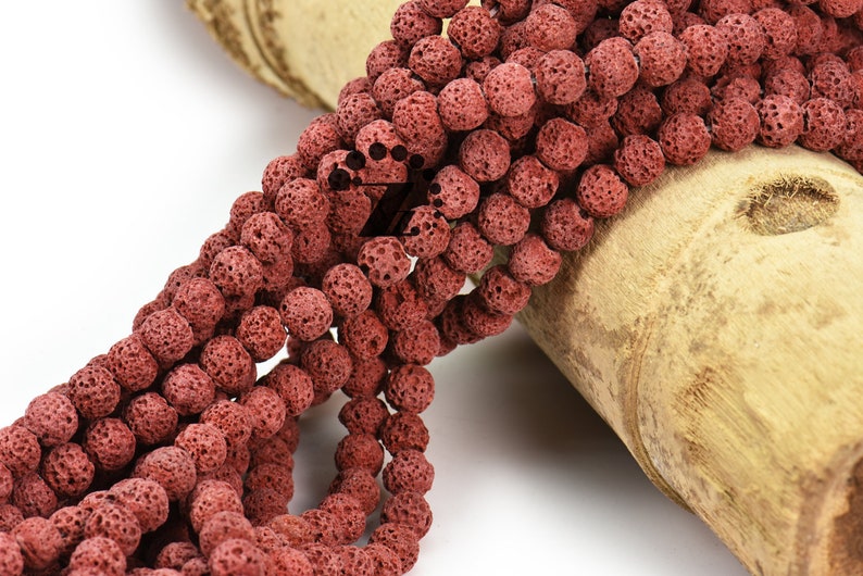 Lava,15 inch full strand Lava round beads,jacinth color 6mm 8mm 10mm 12mm for Choice