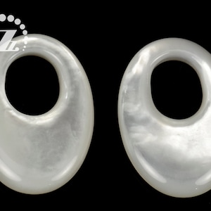 White Shell Donut Pendant Beads,Oval Donut Beads,Shell Donut,White MOP,Shell Beads,Natural,Grade AA,15x20mm 18x25mm 30x40mm for choice