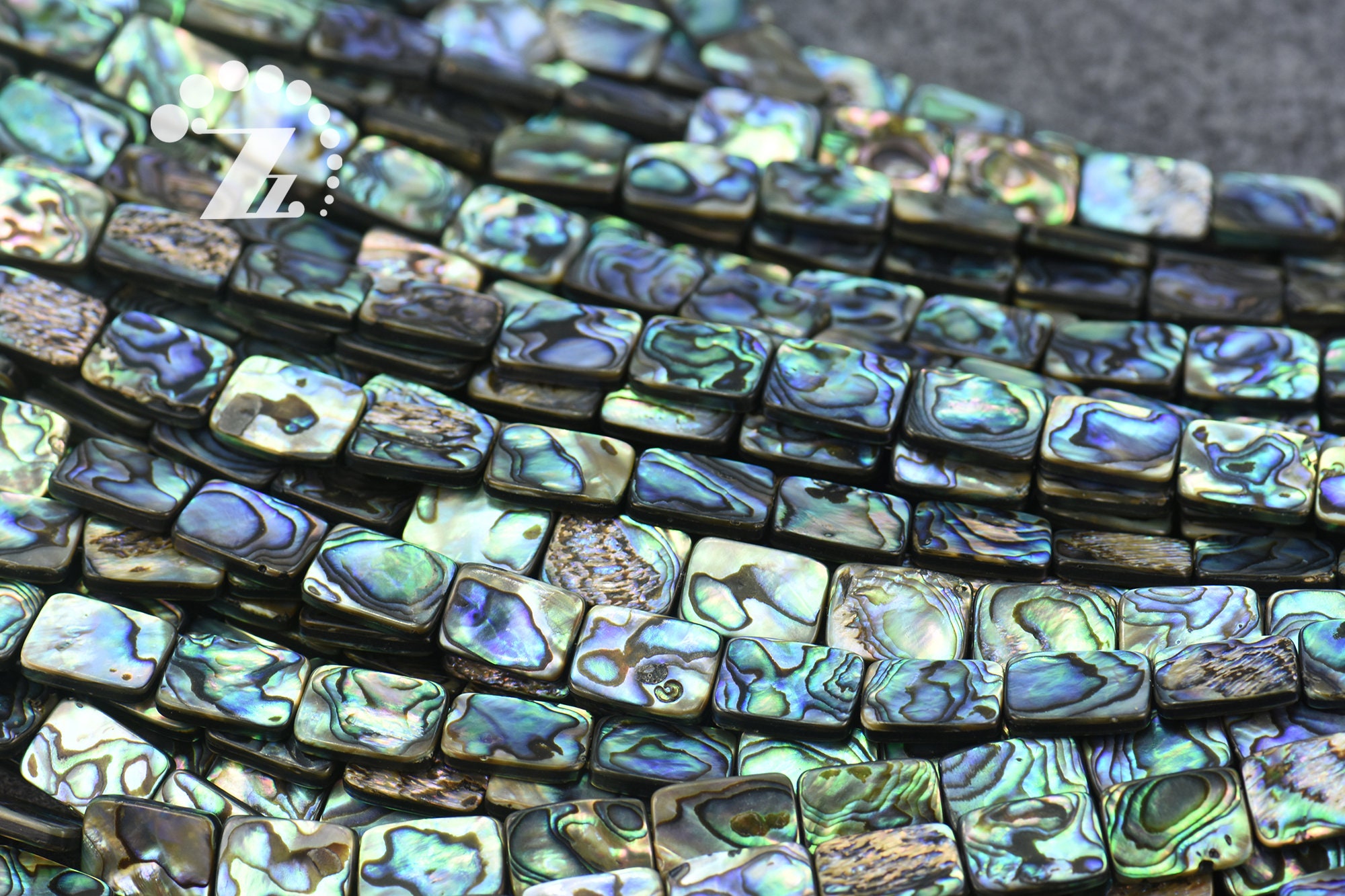 Abalone Shell Smooth Flat Rectangle Bead,oblong Shape,rainbow Abalone ...