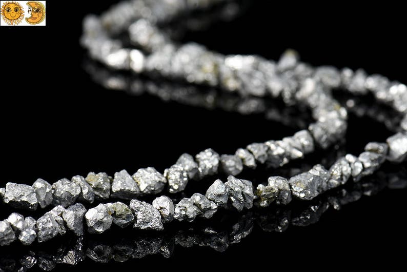 Titanium Iron Pyrite Raw Rough Nugget Beads,Cut Nugget,Nugget Bead,Rough beads,Iron pyrite,Grade AA,gemstone,diy bead,5-6mm,15 full strand
