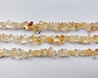Yellow Citrine Chips Beads,Crystal Quartz,Crystal Beads,Gemstone,DIY,Jewelry Making,6-10mm,15" full strand