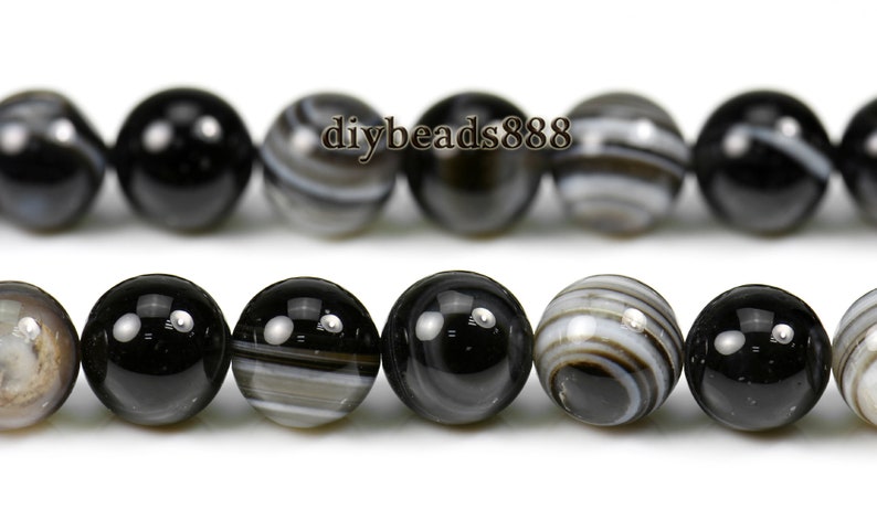 Black eyes agate,15 inch full strand Black eyes agate smooth round beads,6mm 8mm 10mm 12mm 14mm for Choice image 4