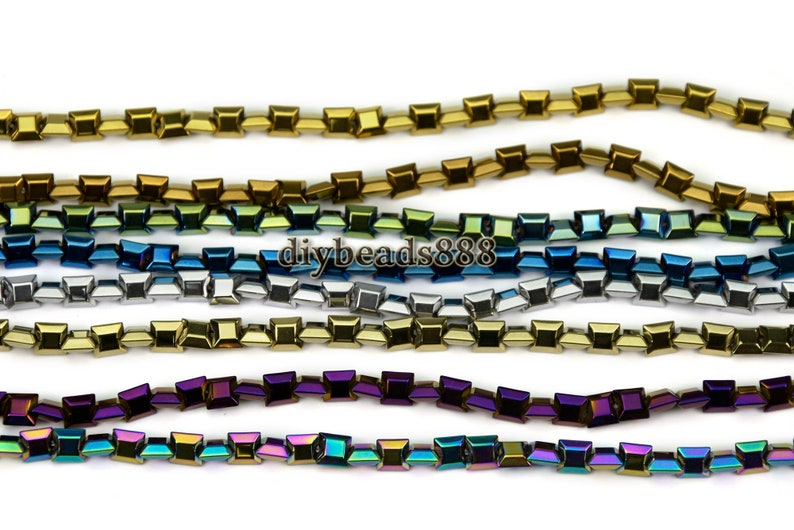 Hematite,15 inch full strand Hematite faceted square beads,cube beads,6x6mm,color for Choice