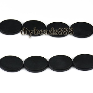 Black Onyx,15 inch full strand natural Black Onyx matte flat oval beads,Frosted beads 10x14mm 12x16mm 13x18mm 15x20mm for Choice