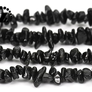 Black Tourmaline chip beads,nugget beads,Irregular beads,Tourmaline,natural,gemstone,diy beads,5-8mm,32&quot; full strand