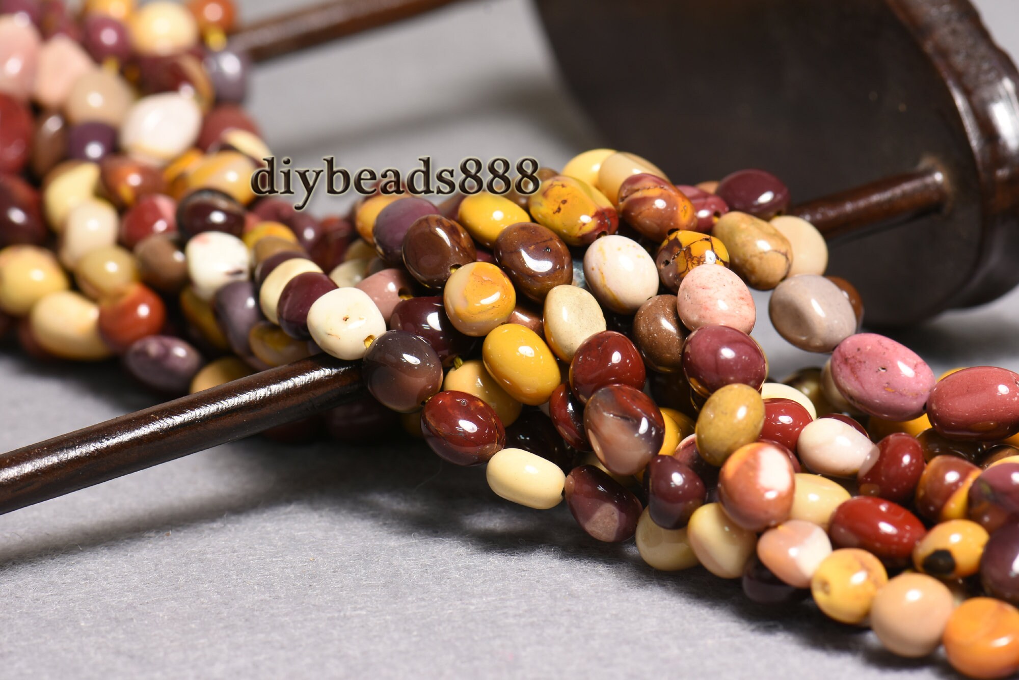 Fab Mookaite Wavy 30x15mm Marquis Bead Strand 106720