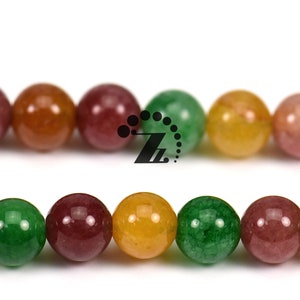 Colorful Jade,15&quot; full strand Natural Colorful Jadebeads,smooth round beads,8-10mm