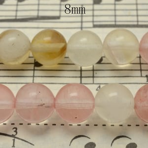 15 inch strand of Fire Cherry Quartz smooth round beads mixedcolor 6mm 8mm 10mm 12mm 14mm 16mm for Choice