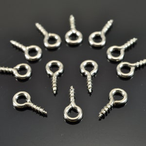 Metal  Screw  Eye Pins ,8 mm x hoop 4 mm,12 mm x hoop 5 mm for choice