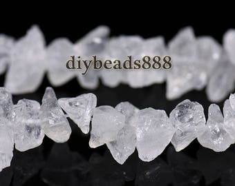 15 inch strand of natural Crystal Quartz rough nugget bead,cut nugget bead,size for Choice