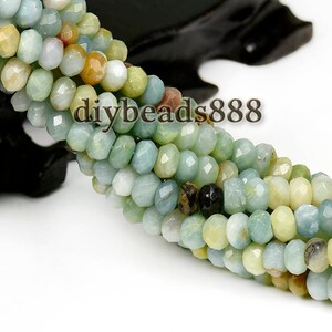 thumbnail image 2 of 5x8mm Multicolor Tourmaline Gemstone Beads | Faceted Rondelle Abacus 15'' Strand 2 of 4