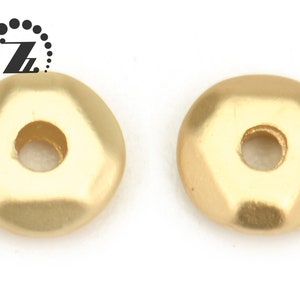 Brass Brass Matte Heishi Beads,Hammered Disc Spacer Beads,Rondelle Beads,Gold Plated,Brass,Copper,Findings Components,diy,5mm,10 pcs