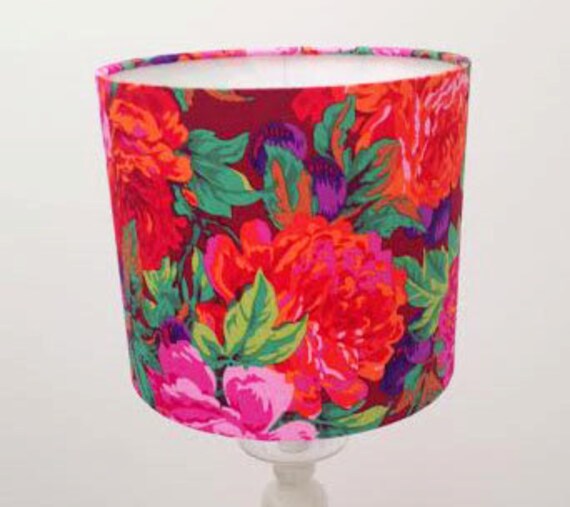 Flower Lamp Shade Medium Lampshade Home Floral Lampshade Etsy