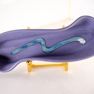 Authentic Hilborn Art Pottery Ceramic Olive Boat Tray - Signed Canadian Studio Stoneware Serving Dish
