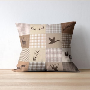 Hunting Patchwork Seamless Pattern, Woodland Buck, Mallard Duck (Digital Download) image 7