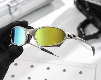 X-Metal Juliet inspirierte Sonnenbrille - Klassischer 1999 Liquid Metal Style, Outdoor Strand Wandern Radfahren Brille, mehrere Linsenfarben