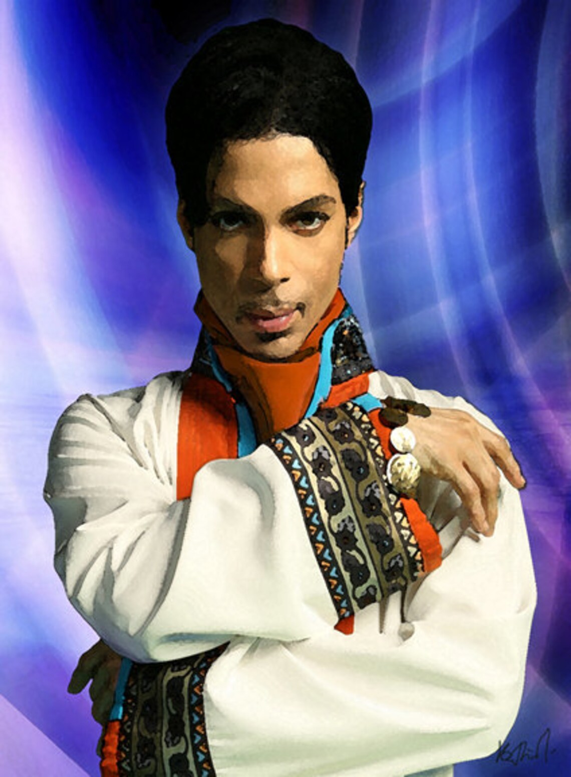 PRINCE Singer Musician Portrait Modern Abstract Painting on - Etsy