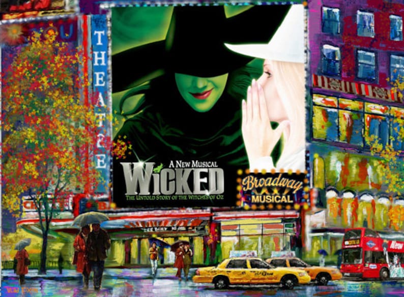 WICKED Broadway Musical Show. Times Square New York City. - Etsy New
