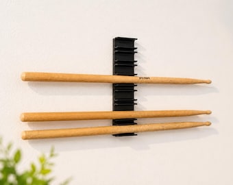 5A Drumstick Holder Wall Mount | Hidden Screw Design for Up to 8 Sticks