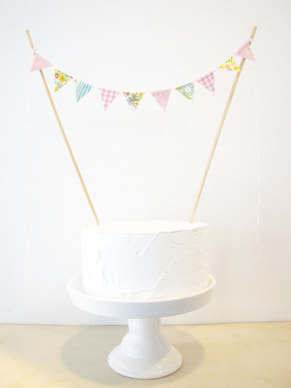 Pastel Floral Cake Topper Garland Mother S Day Tea Party Etsy